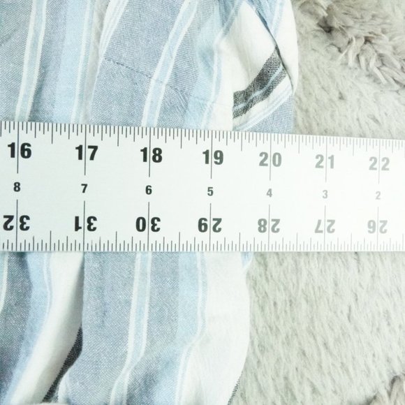 Lane Bryant Cropped Wide Leg Jumpsuit Womens Plus Size 18 Striped Linen Blend - Picture 7 of 14